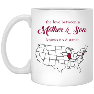 Illinois Jersey The Love Between Mother And Son Mug - Mug Teezalo