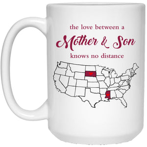 Mississippi South Dakota The Love Between Mother And Son Mug - Mug Teezalo