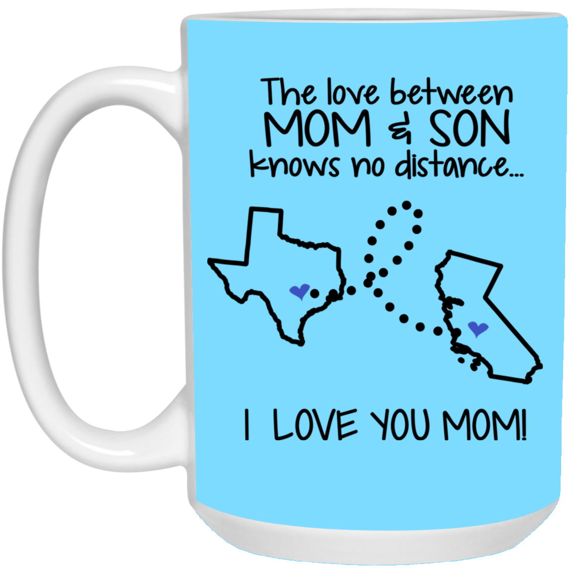California Texas The Love Between Mom And Son Mug - Mug Teezalo