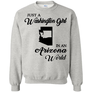 Just A Washington Girl In An Arizona World T-Shirt - T-shirt Teezalo