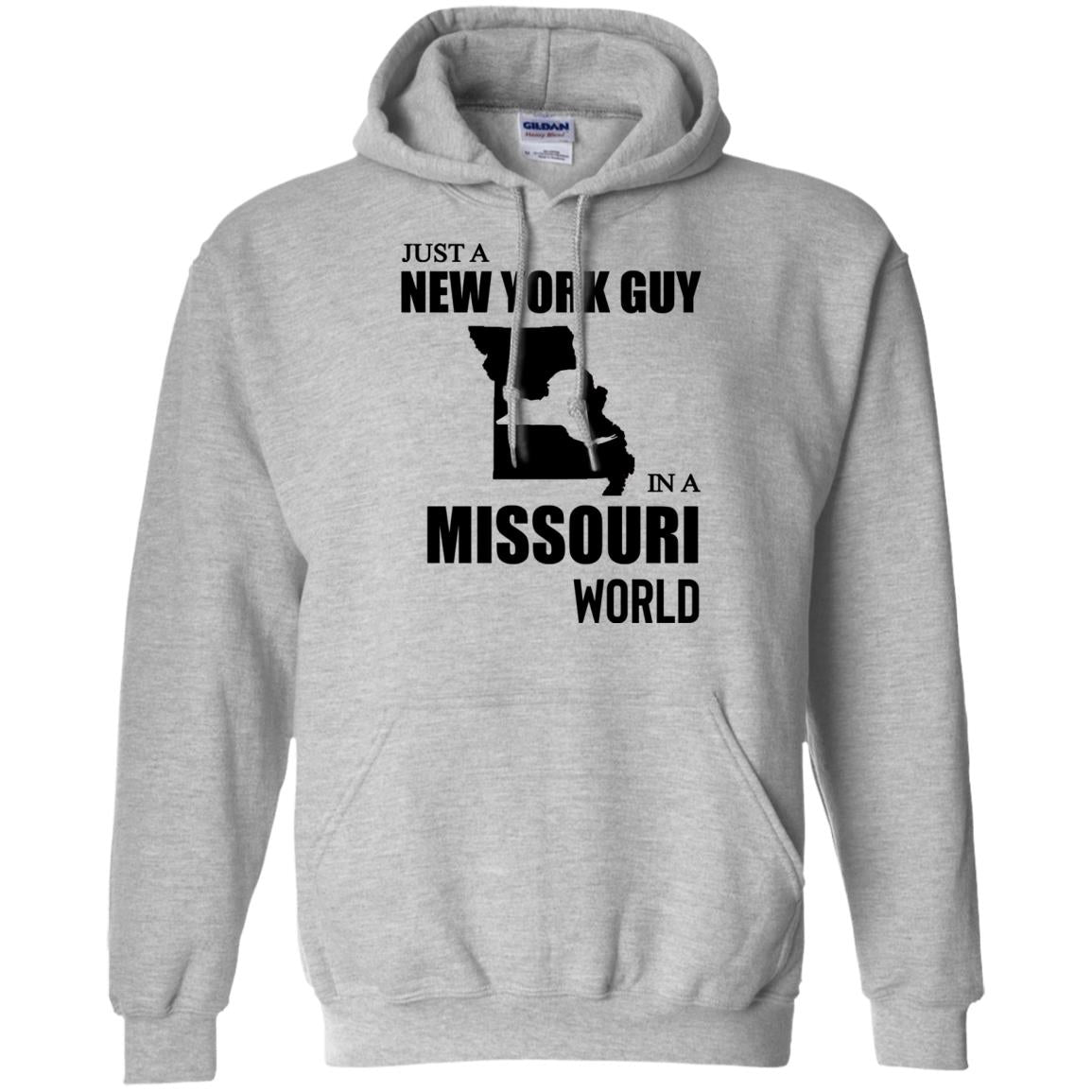 Just A New York Guy In A Missouri World T-Shirt - T-shirt Teezalo