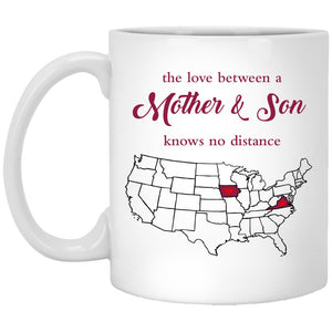 Iowa Virginia The Love Between Mother And Son Mug - Mug Teezalo