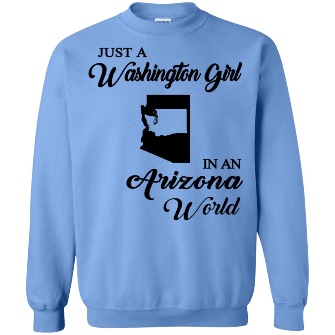 Just A Washington Girl In An Arizona World T-Shirt - T-shirt Teezalo