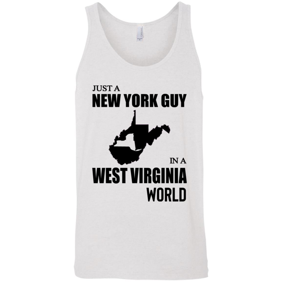 Just A New York Guy In A West Virginia World T-Shirt - T-shirt Teezalo