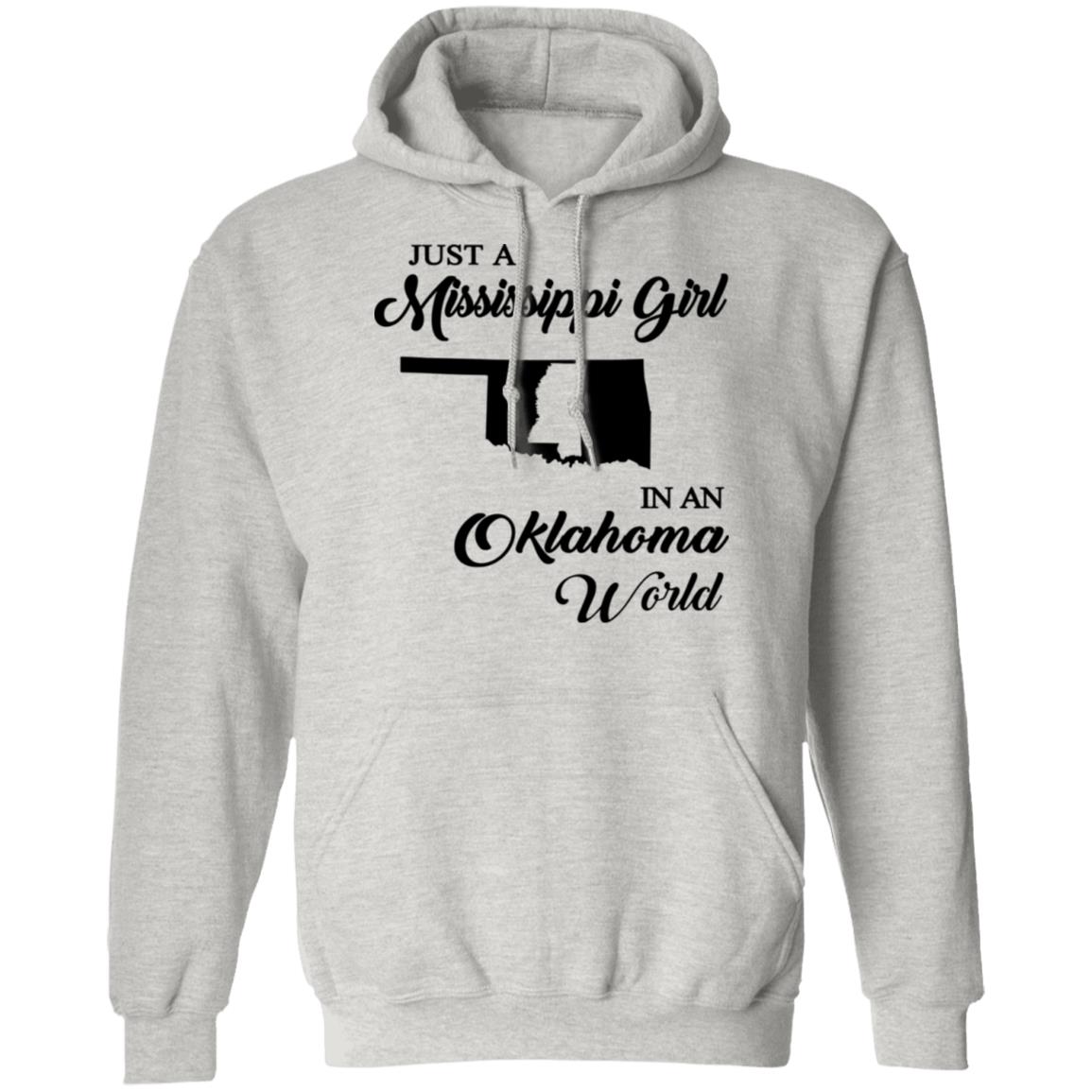 Just A Mississippi Girl In An Oklahoma World T-Shirt - T-shirt Teezalo
