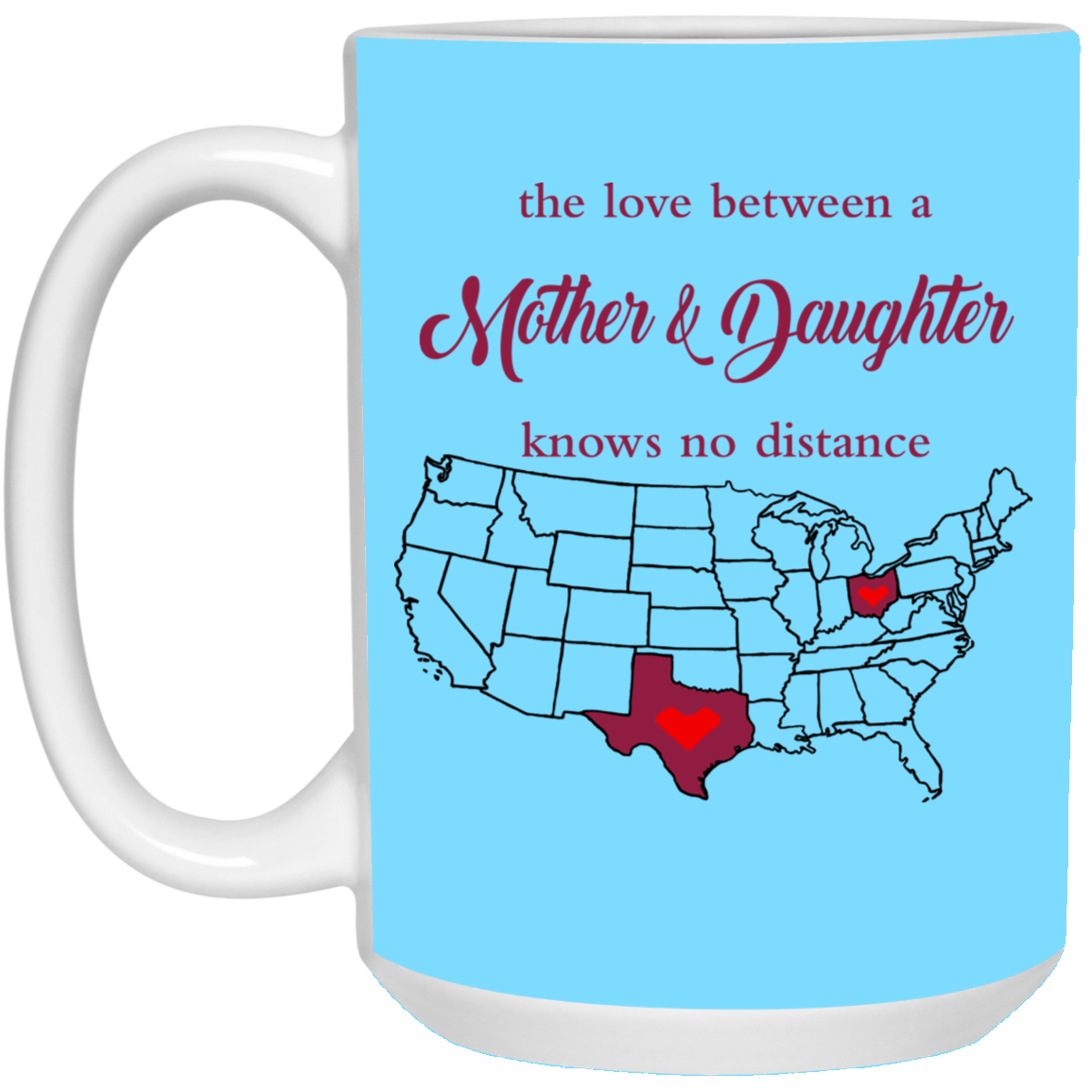Ohio Texas The Love Mother And Daughter Mug - Mug Teezalo