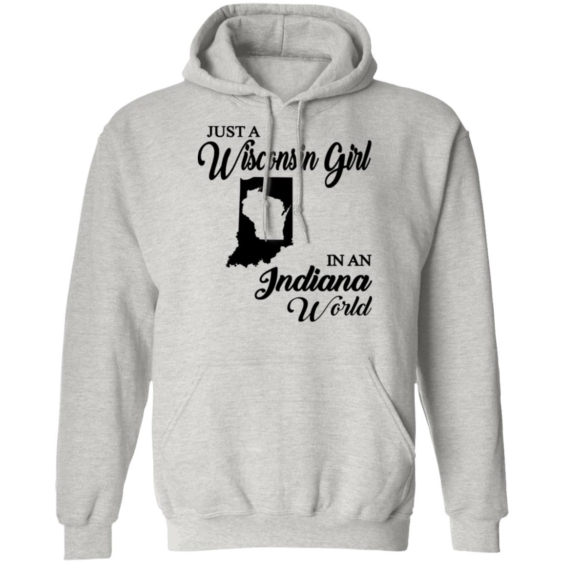 Just A Wisconsin Girl In An Indiana World T-shirt - T-shirt Teezalo