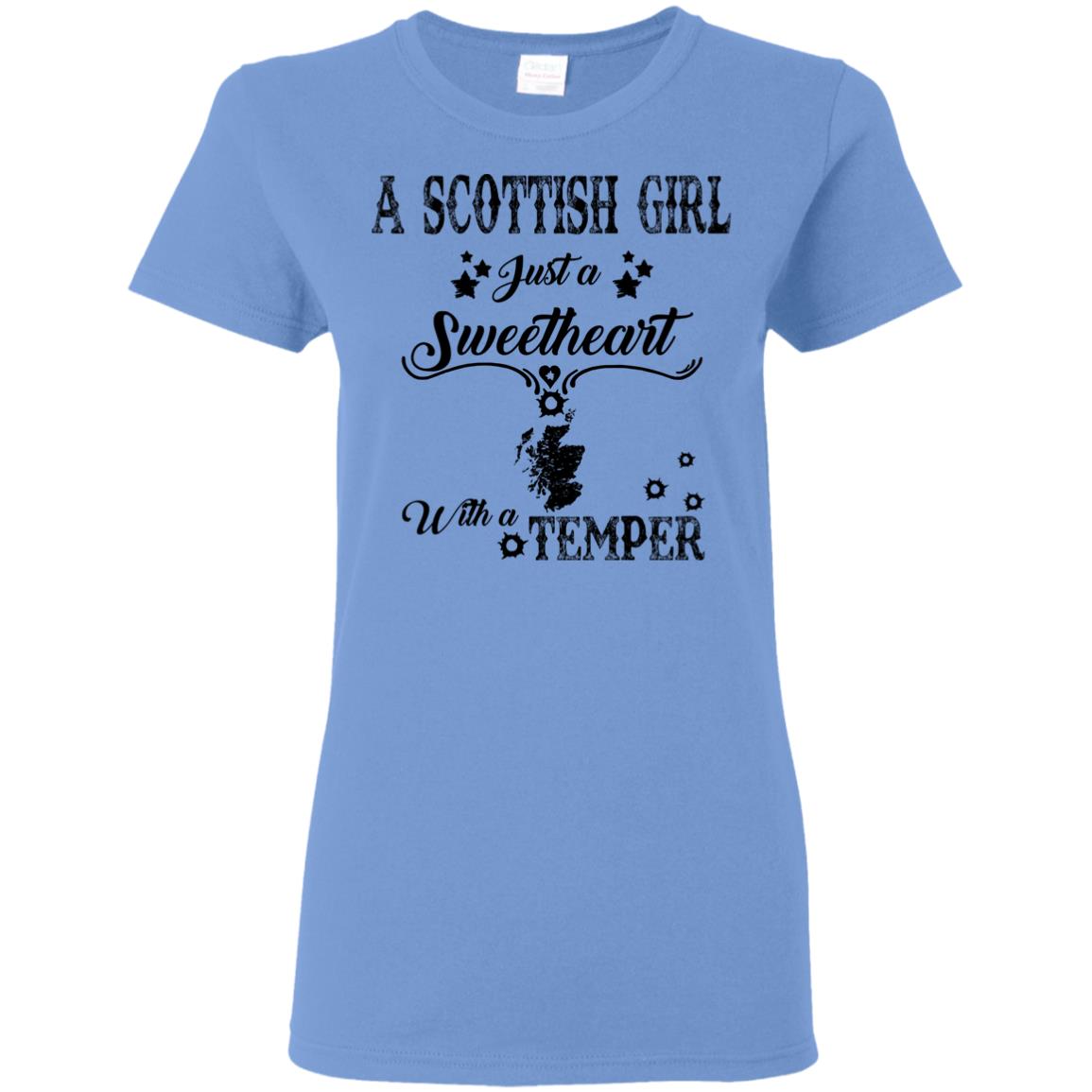 Scottish Girl Just A Sweetheart With A Temper T-Shirt - T-shirt Teezalo