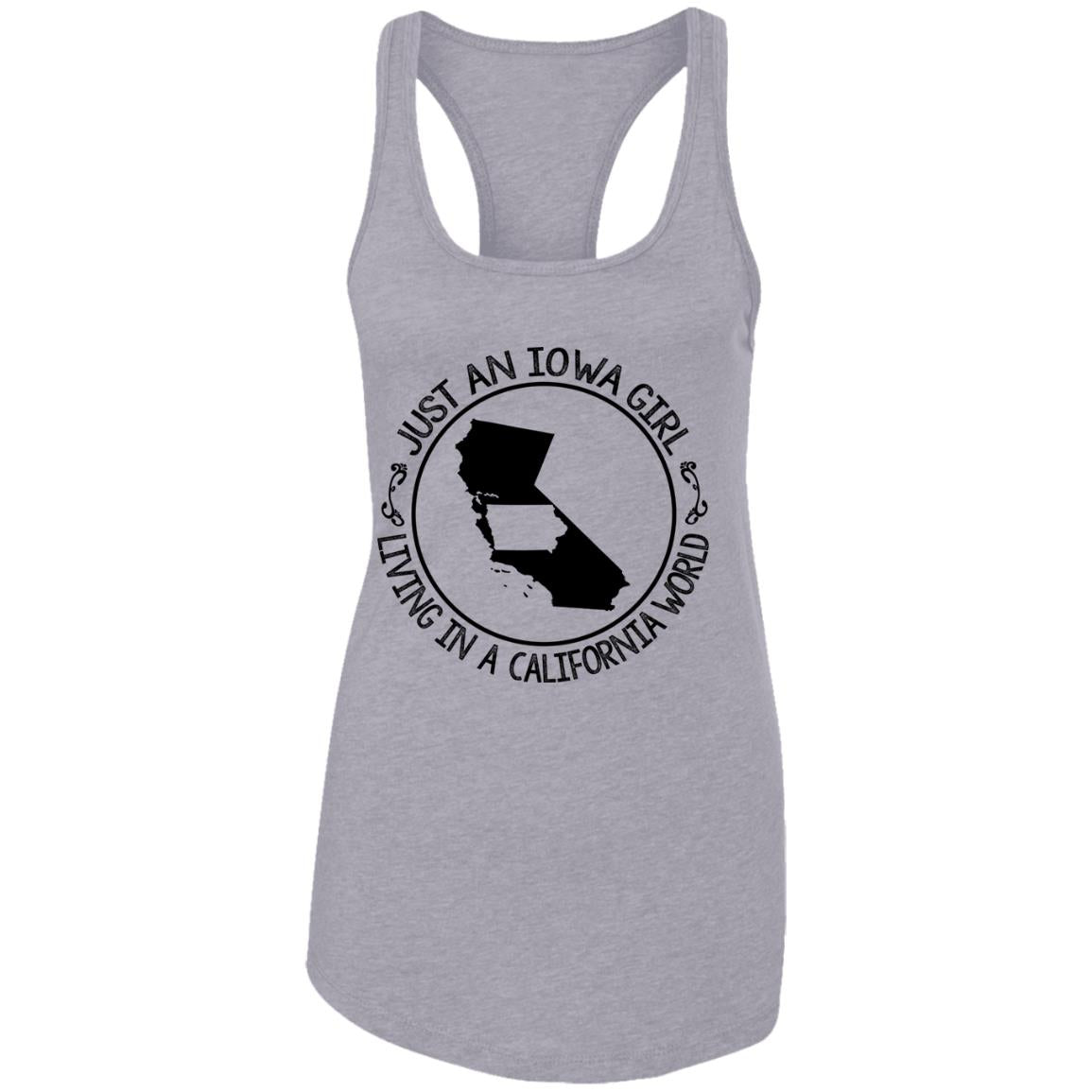 Just An Iowa Girl Living In A California World Hoodie - Hoodie Teezalo