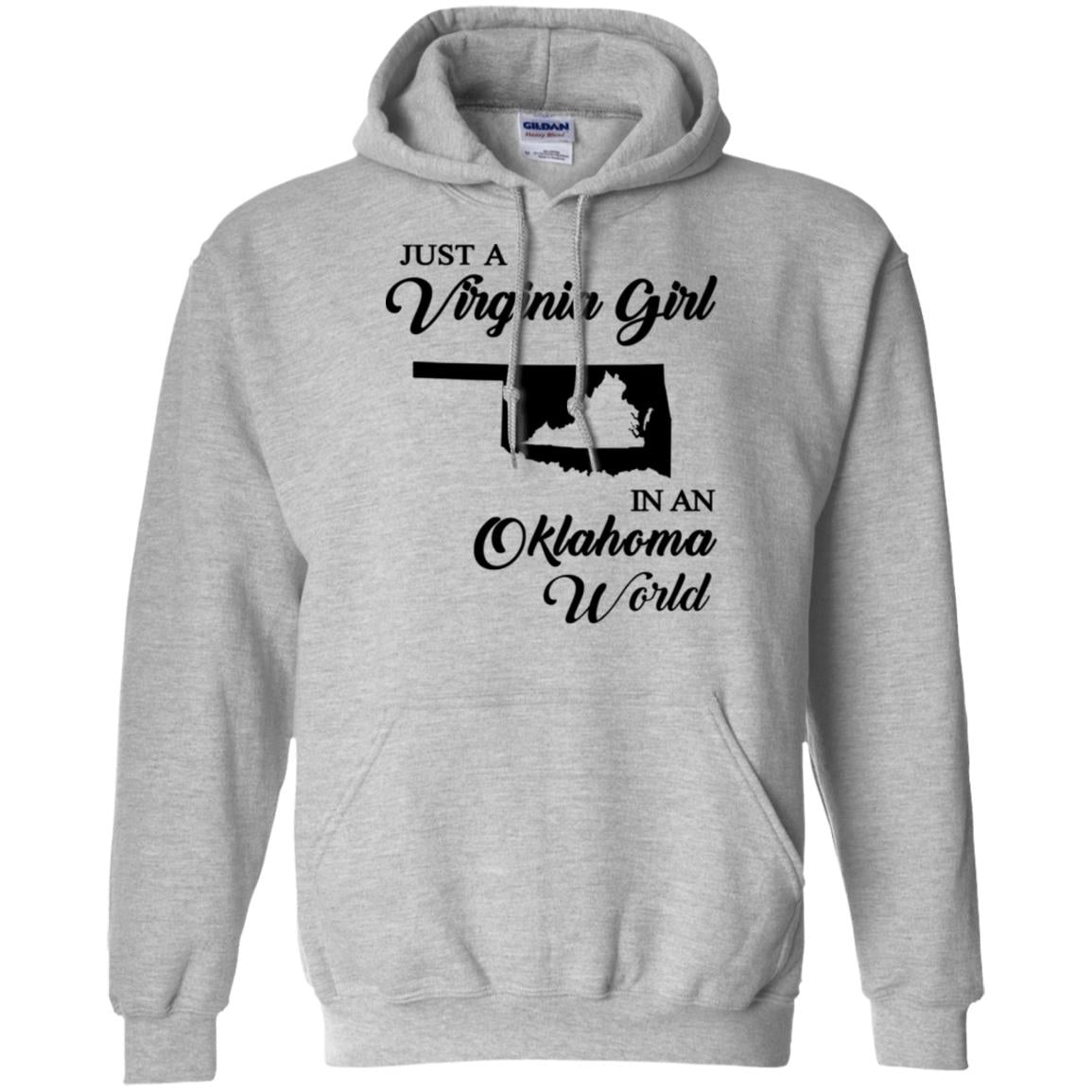 Just A Virginia Girl In An Oklahoma World T-Shirt - T-shirt Teezalo