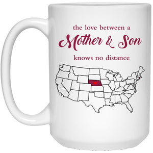 Rhode Island Nebraska The Love Between Mother And Son Mug - Mug Teezalo