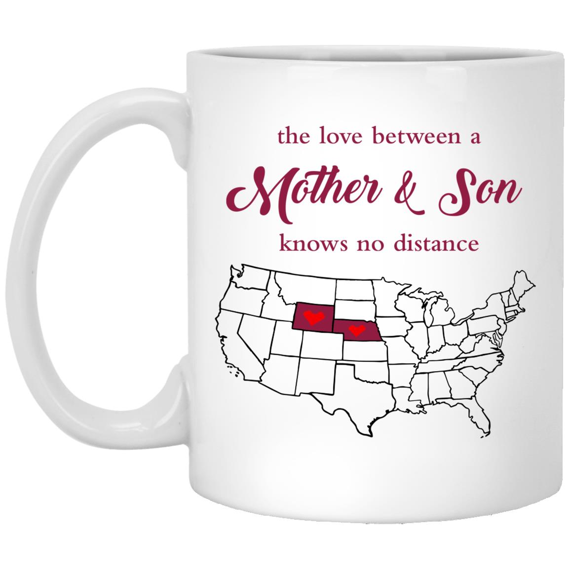 Wyoming Nebraska The Love Between Mother And Son Mug - Mug Teezalo
