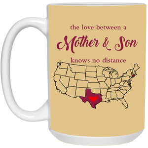 Connecticut Texas Love Mother Son Mug - Mug Teezalo