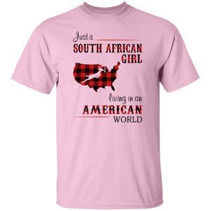 South African Girl Living In American World T-Shirt - T-shirt Teezalo