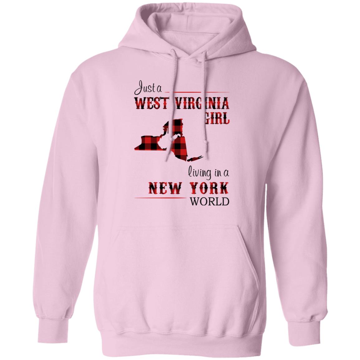 Just A West Virginia Girl Living In A New York World T Shirt - T-shirt Teezalo