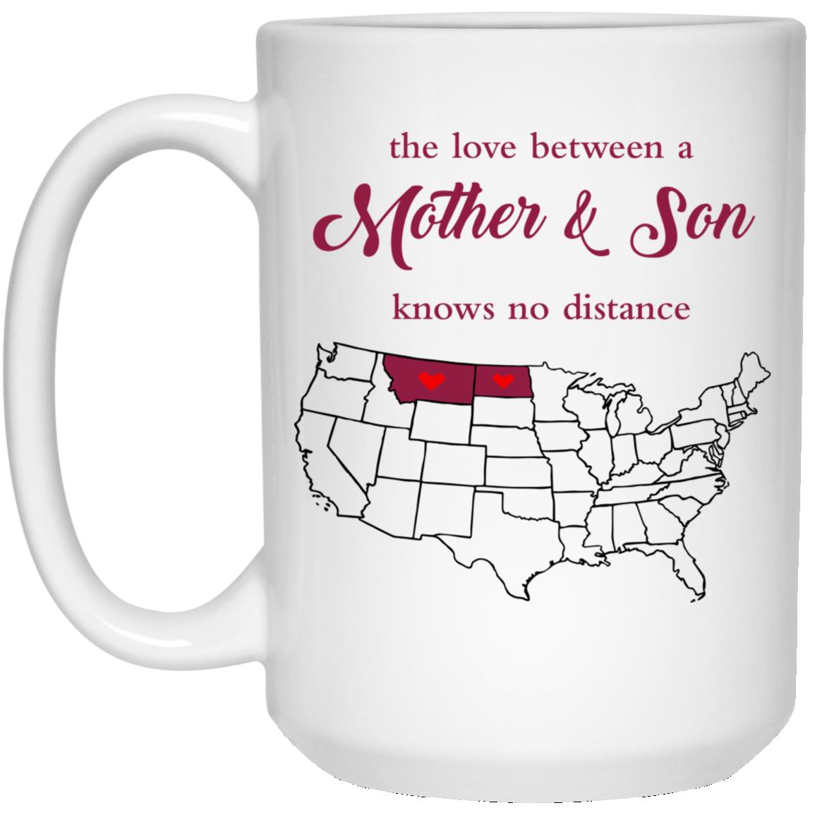 Montana North Dakota The Love Between Mother And Son Mug - Mug Teezalo