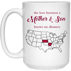 Kansas Arkansas The Love Between Mother And Son Mug - Mug Teezalo