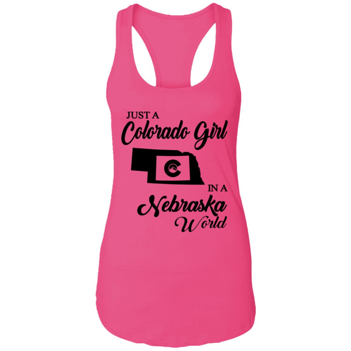 Just A Colorado Girl In A Nebraska World T-shirt - T-shirt Teezalo