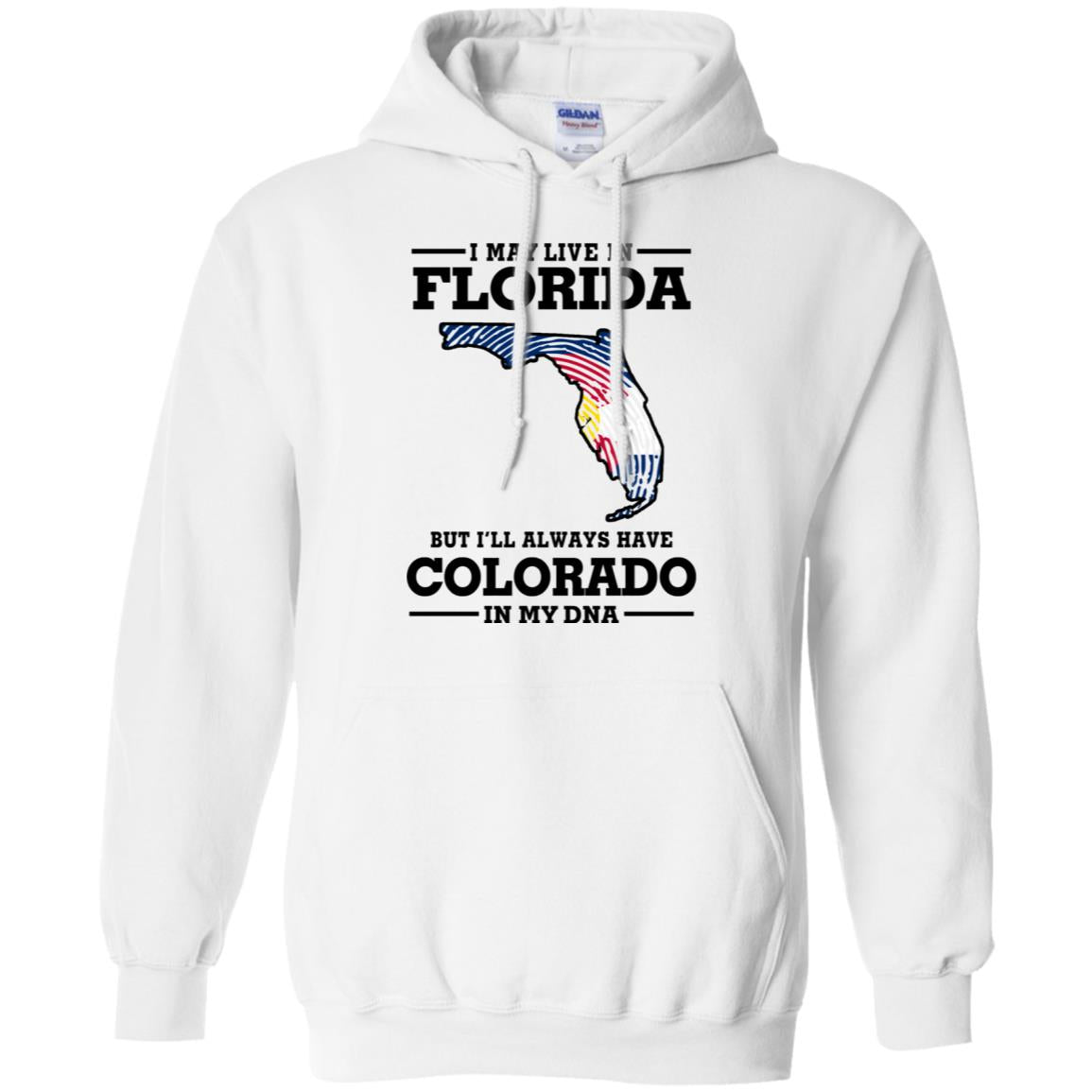 Live In Florida Colorado In My Dna T-Shirt - T-shirt Teezalo