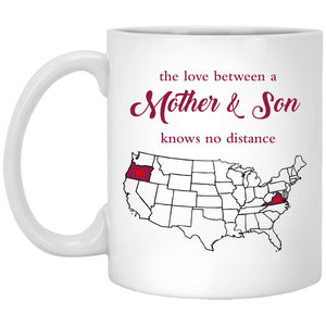 Virginia Washington The Love Between Mother And Son Mug - Mug Teezalo