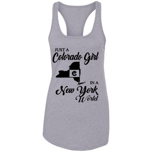 Just A Colorado Girl In A New York World T-shirt - T-shirt Teezalo
