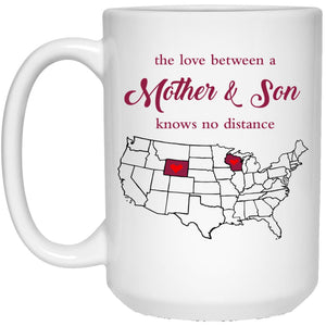 Wyoming Wisconsin The Love Between Mother And Son Mug - Mug Teezalo
