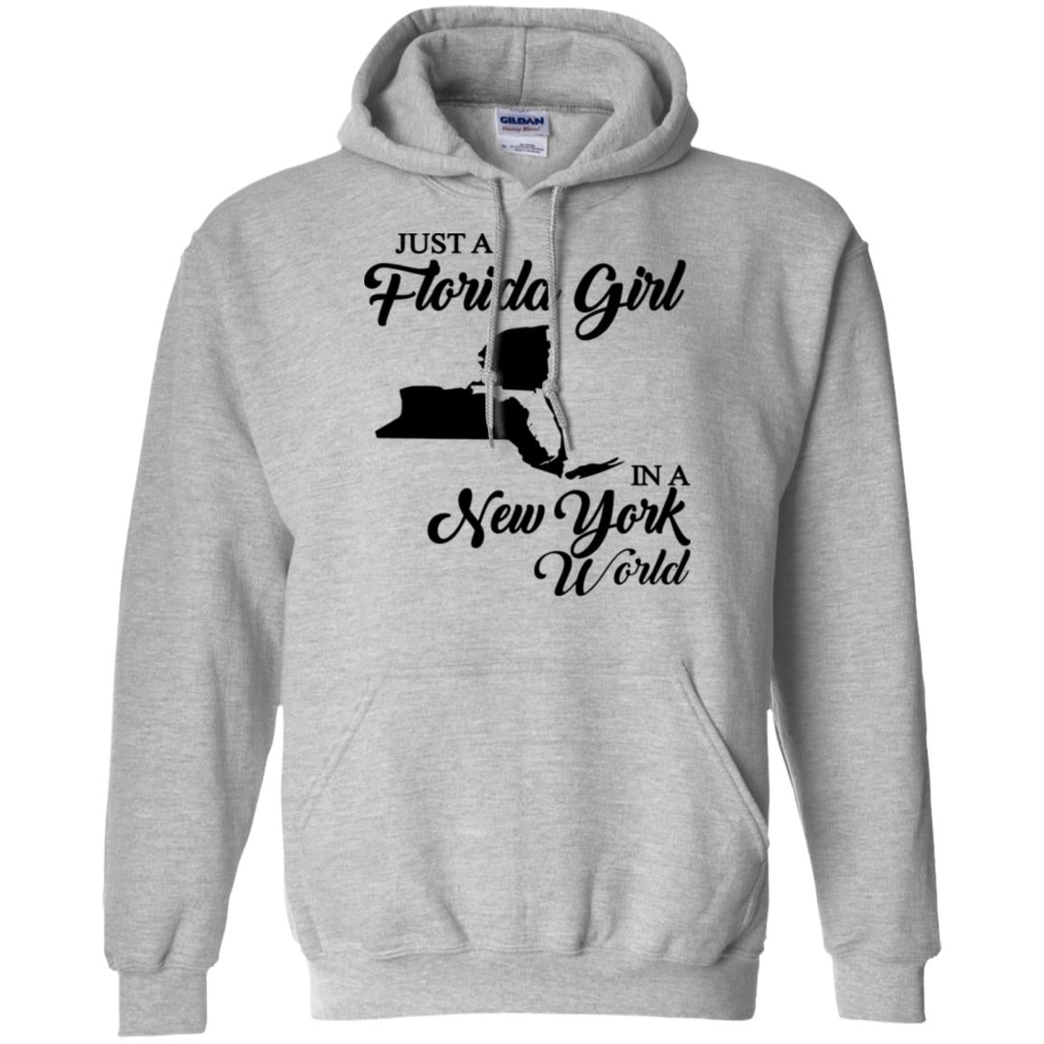 Just A Florida Girl In A New York World T-Shirt - T-shirt Teezalo