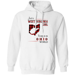 Just A West Virginia Girl Living In An Ohio World T Shirt - T-shirt Teezalo