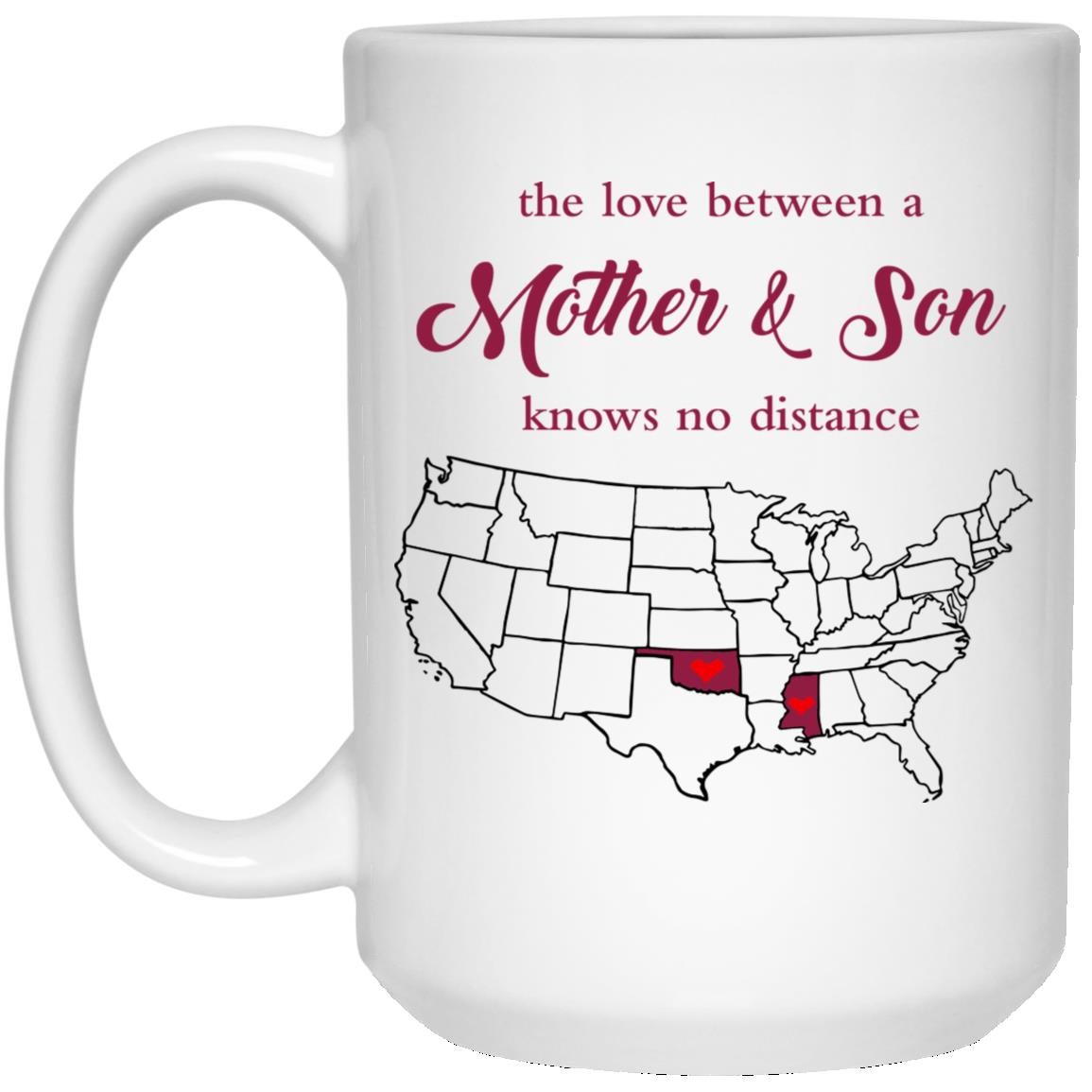 Mississippi Oklahoma The Love Between Mother And Son Mug - Mug Teezalo