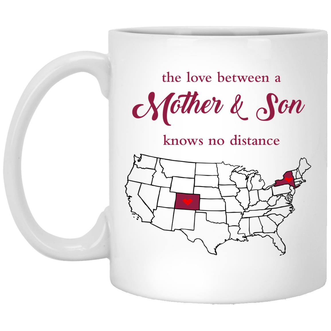 Colorado New York The Love Between Mother And Son Mug - Mug Teezalo