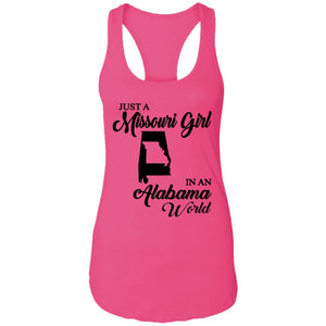 Just A Missouri Girl In An Alabama World T Shirt - T-shirt Teezalo