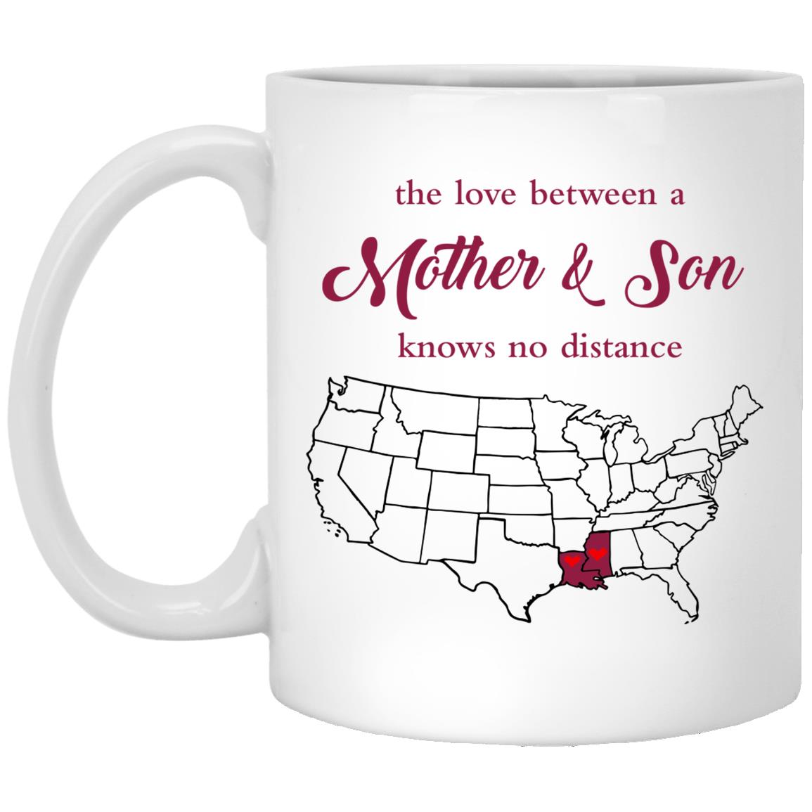 Mississippi Louisiana The Love Between Mother And Son Mug - Mug Teezalo