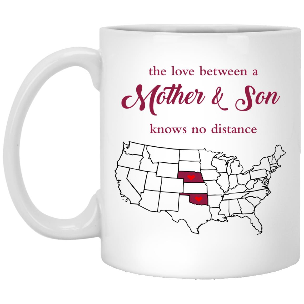 Oklahoma Nebraska The Love Between Mother And Son Mug - Mug Teezalo