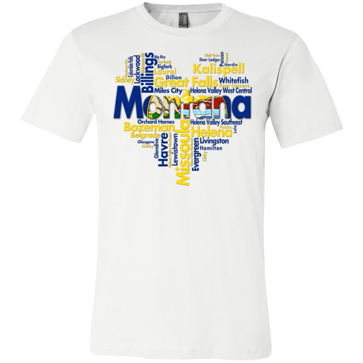 Montana City Heart T- Shirt - T-shirt Teezalo