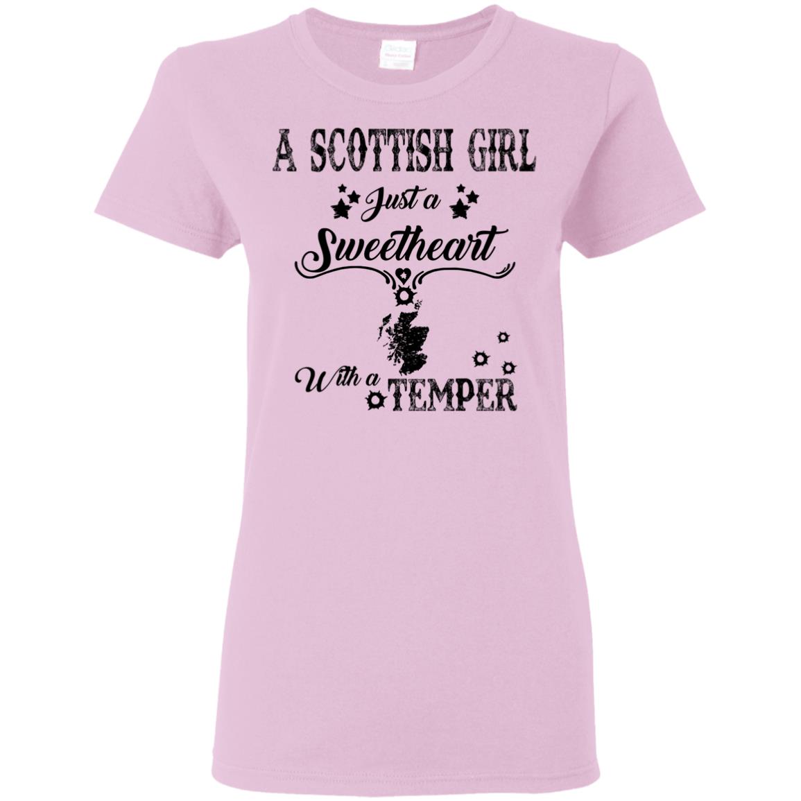 Scottish Girl Just A Sweetheart With A Temper T-Shirt - T-shirt Teezalo