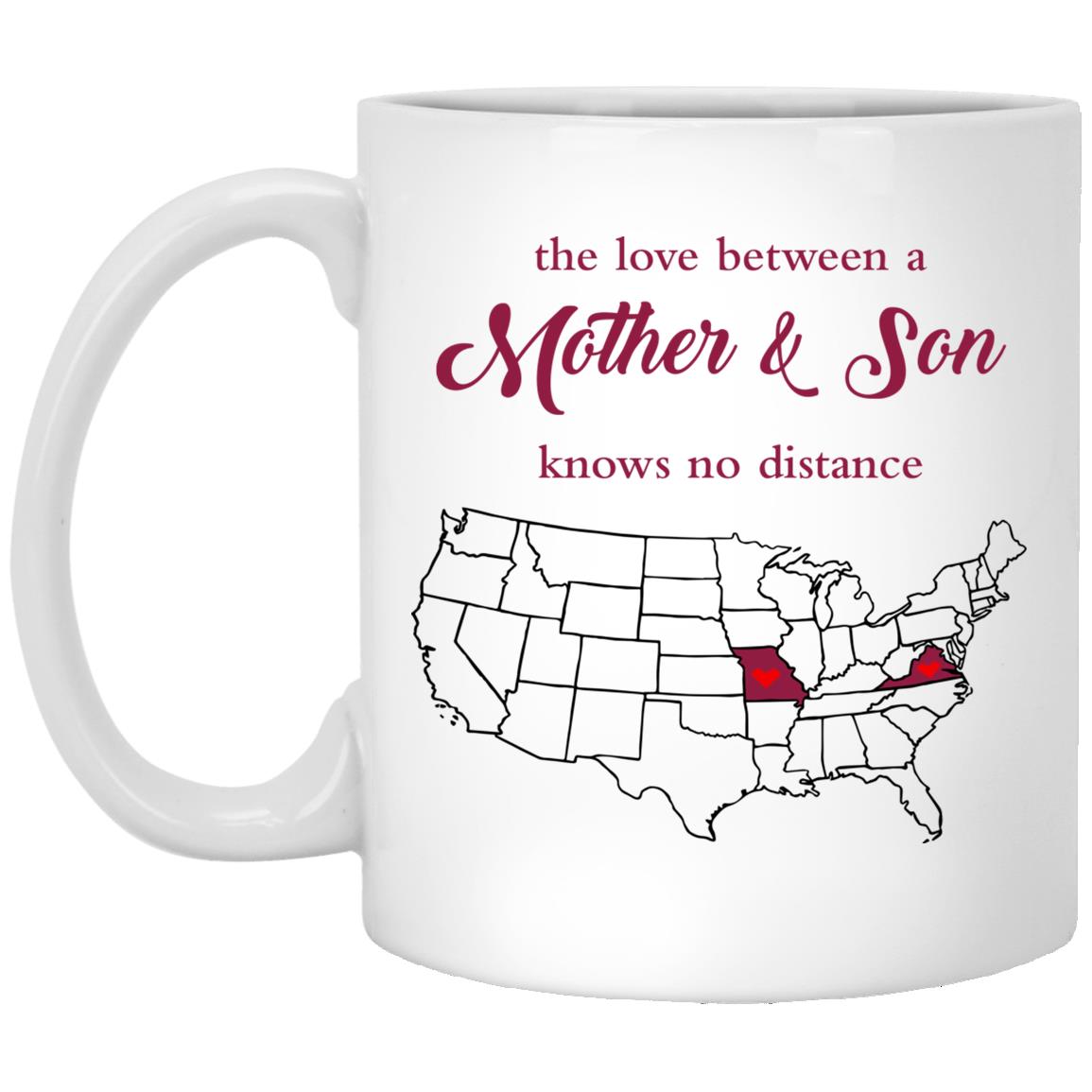 Virginia Missouri The Love Between Mother And Son Mug - Mug Teezalo