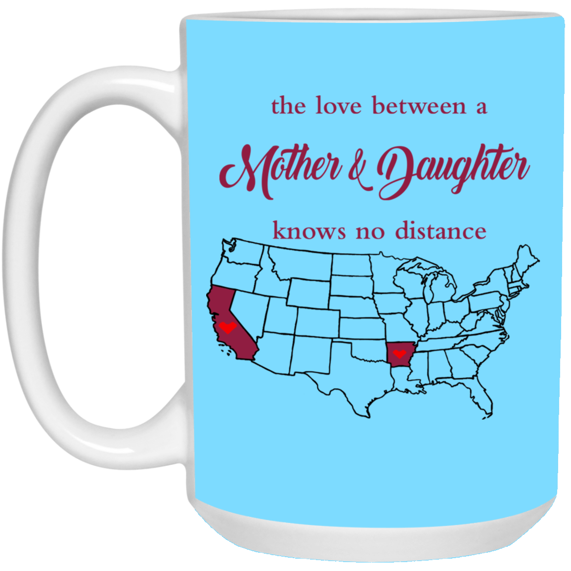 Arkansas California Love Mother And Daughter Mug - Mug Teezalo