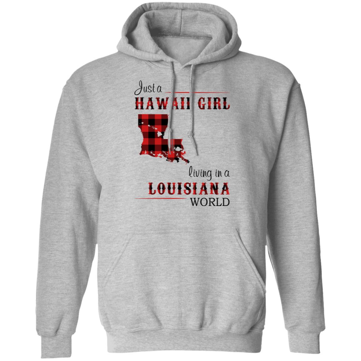 Just A Hawaii Girl Living In A Louisiana World T-shirt - T-shirt Teezalo