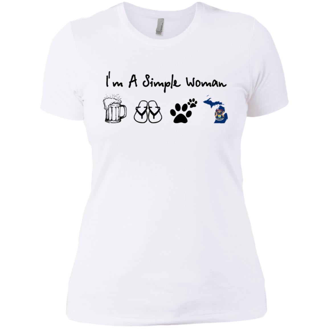 Michigan I'm A Simple Woman Beer Pullover Hoodie - Hoodie Teezalo
