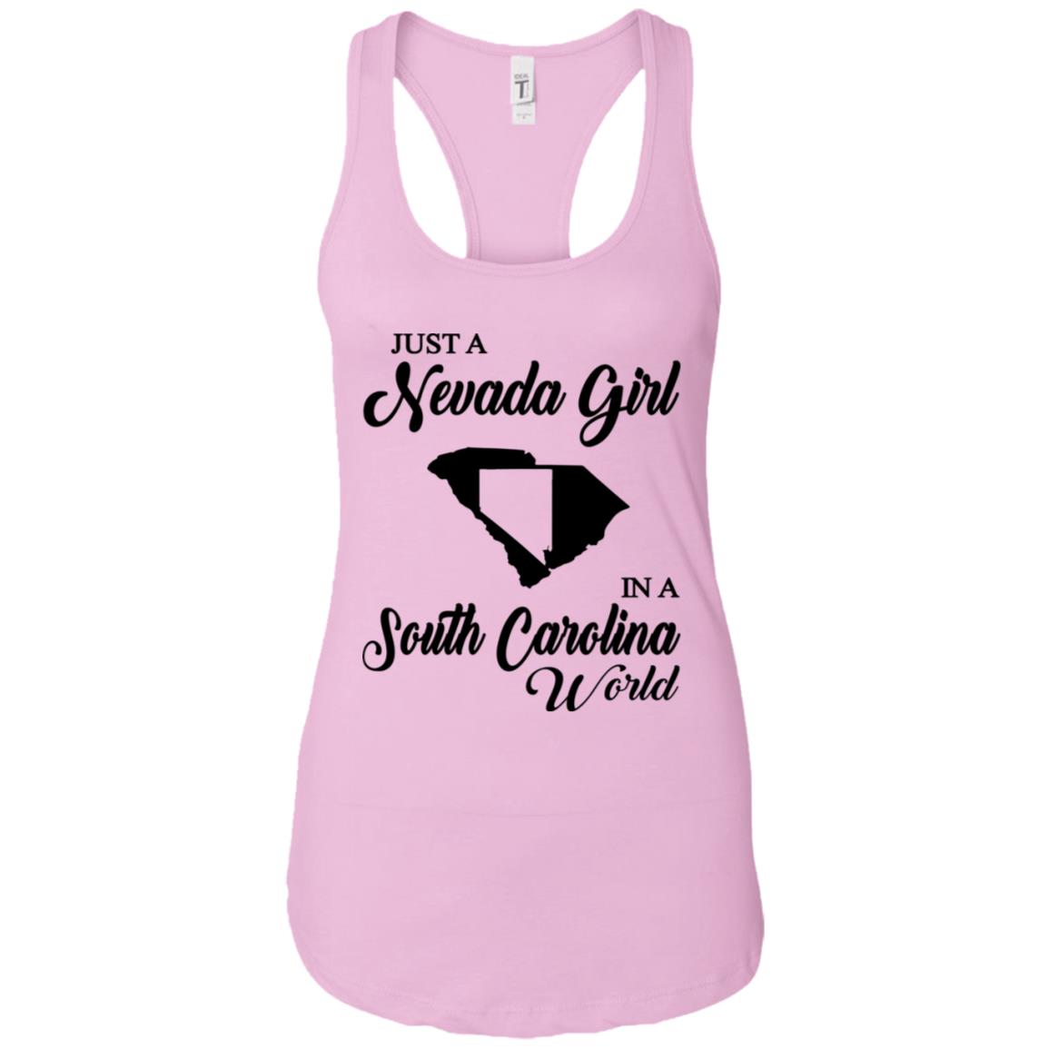 Just A Nevada Girl In A South Carolina World T-Shirt - T-shirt Teezalo