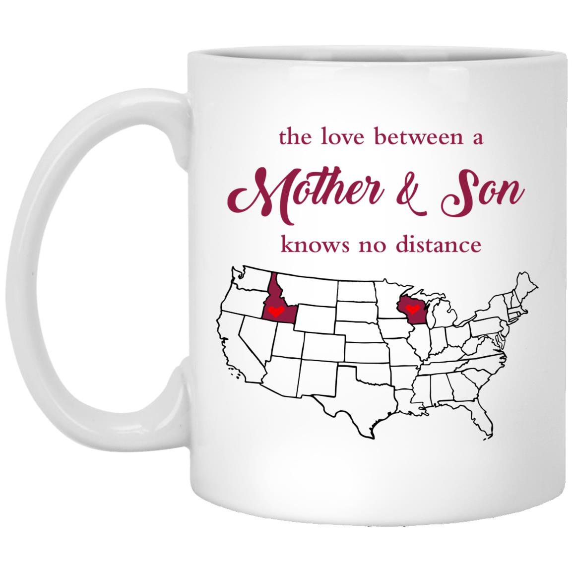 Wisconsin Idaho The Love Between Mother And Son Mug - Mug Teezalo