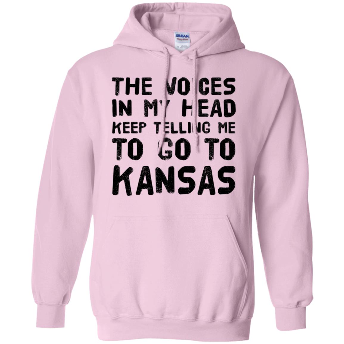 The Voices In My Head Telling Go To Kansas  T-Shirt - T-shirt Teezalo
