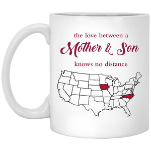 Iowa North Carolina The Love Between Mother And Son Mug - Mug Teezalo