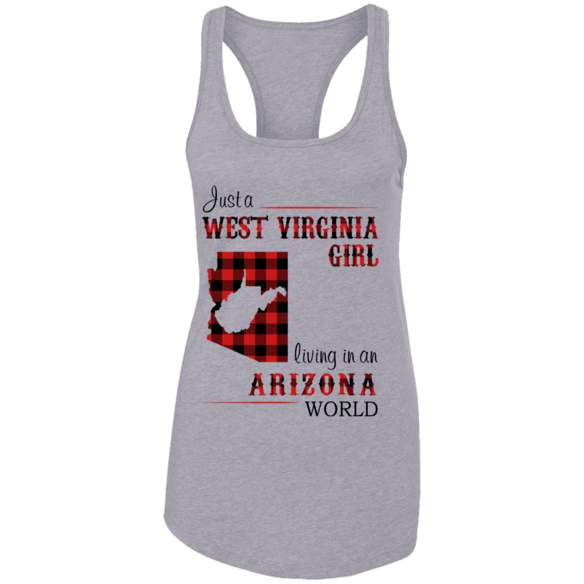 Just A West Virginia Girl Living An Arizona World T Shirt - T-shirt Teezalo