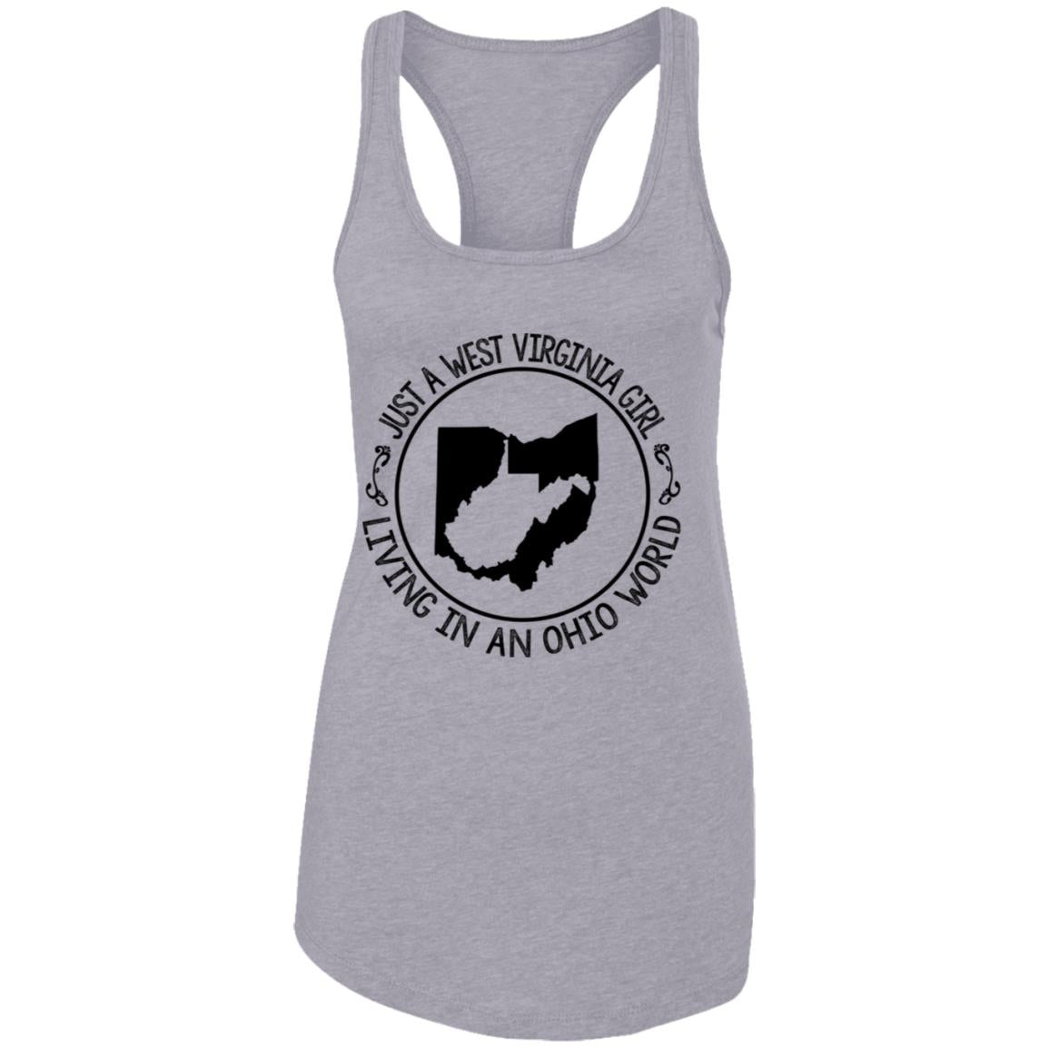 Just A West Virginia Girl Living In An Ohio World Hoodie - Hoodie Teezalo