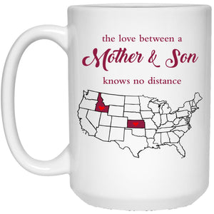 Kansas Idaho The Love Between Mother And Son Mug - Mug Teezalo