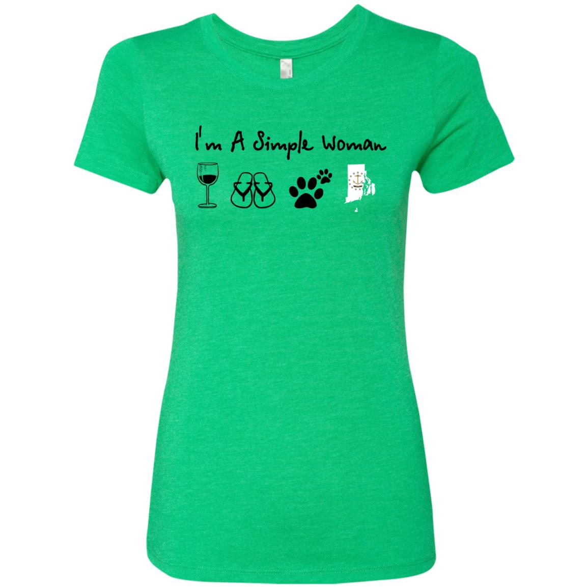 Rhode Island I'm Just A Simple Woman Hoodie - Hoodie Teezalo