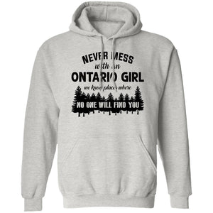 Never Mess With An Ontario Girl T-Shirt - T-shirt Teezalo