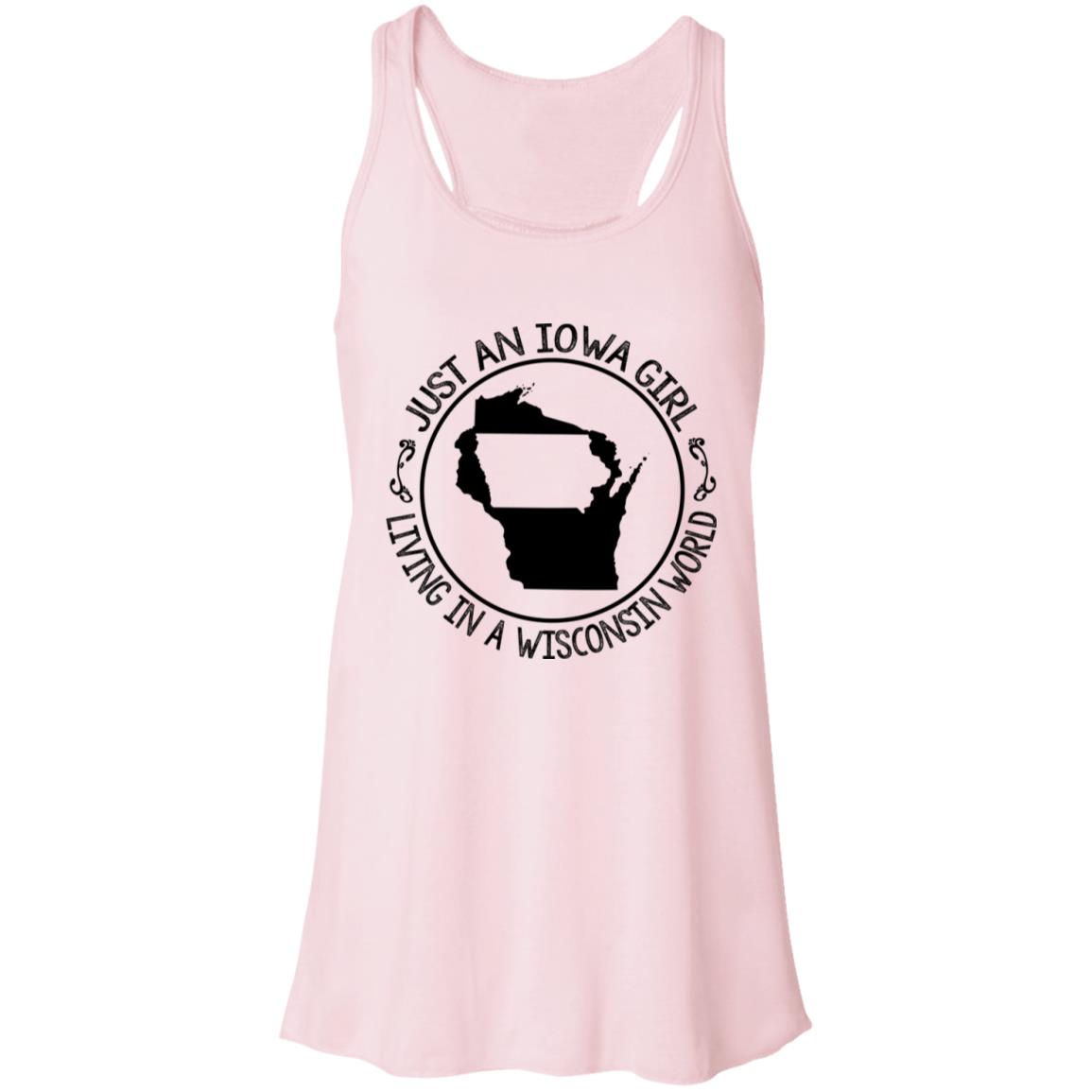 Iowa Girl Living In A Wisconsin World T- Shirt - T-shirt Teezalo