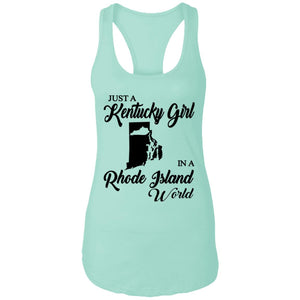 Just A Kentucky Girl In A Rhode Island World T-Shirt - T-shirt Teezalo